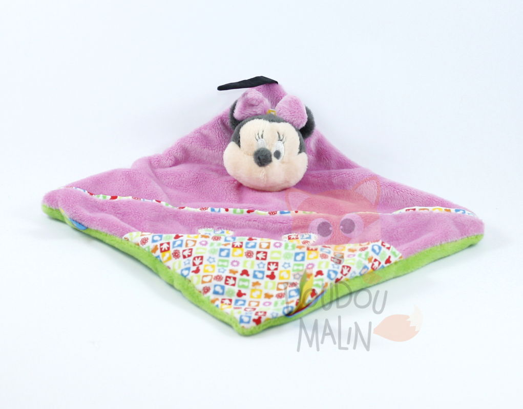  minnie mouse baby comforter pink green 